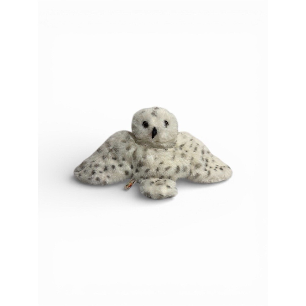 Folkmanis Snowy Owl Hand Puppet Plush White Spotted Owl Educational Toy